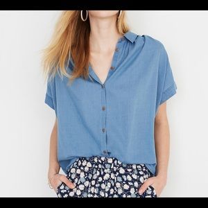 Madewell Central shirt in bright indigo EUC